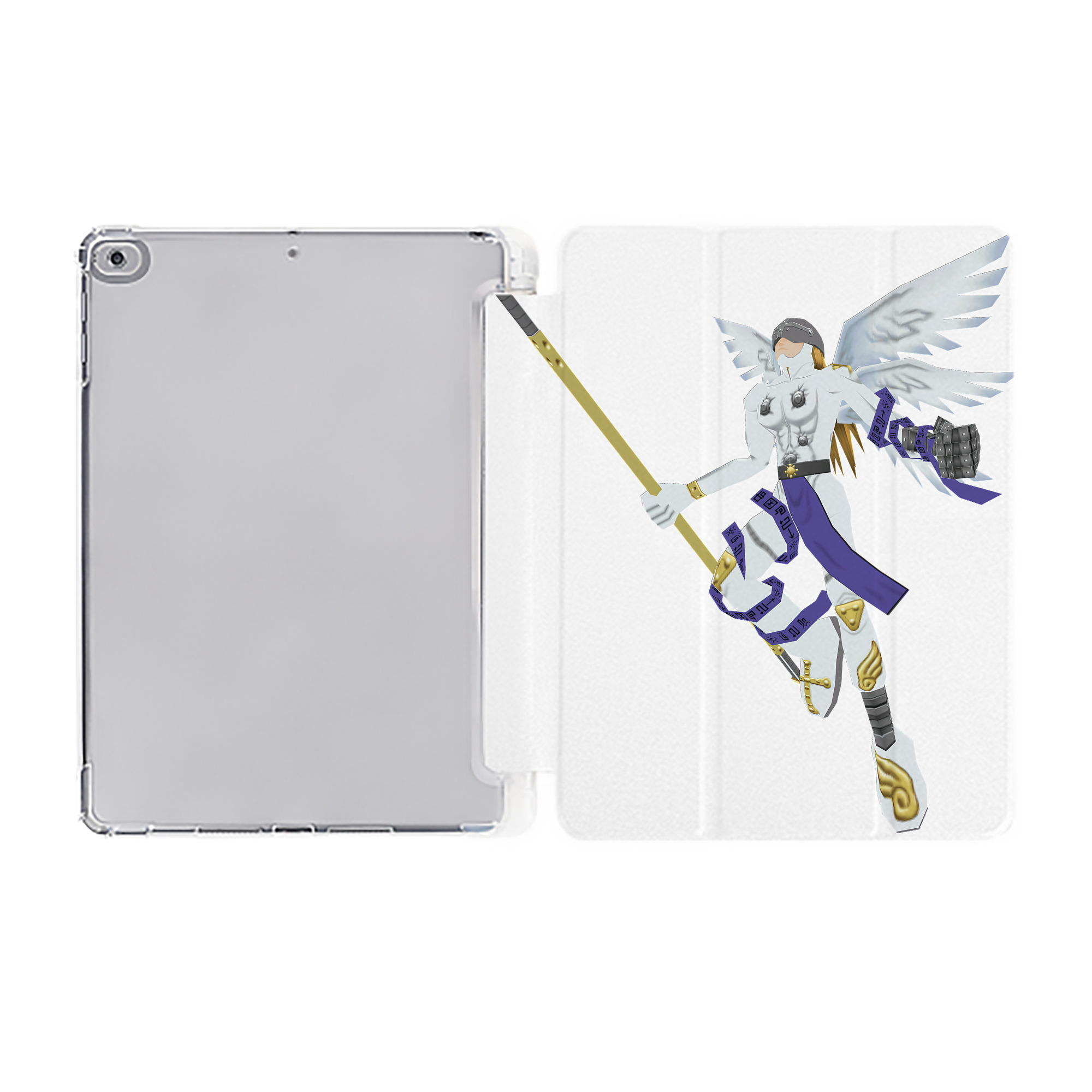 （画像用） Digimon デジタルモンスター/デジモン IPad ケース ペン収納付き 三つ折りスタンド PUレザー×シリコン 対応機種9.5/10.5/10.9インチ